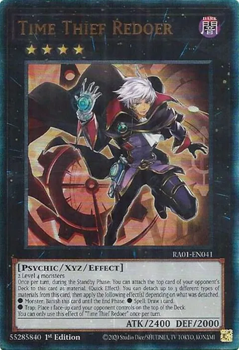 Time Thief Redoer Prismatic Ultimate Rare RA01-EN041 Yu-Gi-Oh card from 25th Anniversary Rarity Collection