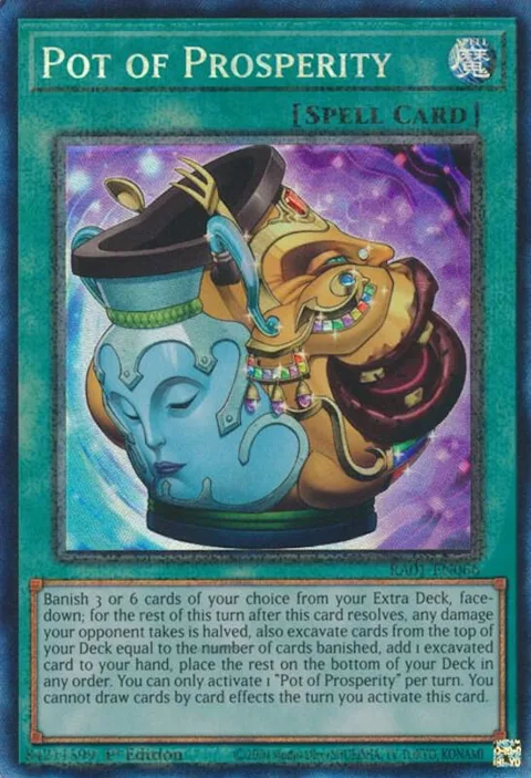 Pot of Prosperity Prismatic Collector's Rare RA01-EN066 Yu-Gi-Oh card from 25th Anniversary Rarity Collection