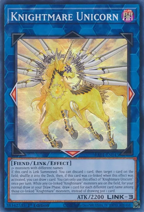 Knightmare Unicorn RA01-EN043 Yu-Gi-Oh card from 25th Anniversary Rarity Collection