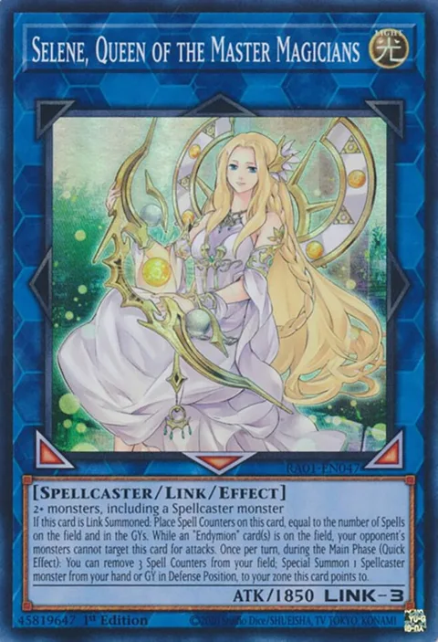 Selene, Queen of the Master Magicians RA01-EN047 Yu-Gi-Oh card from 25th Anniversary Rarity Collection