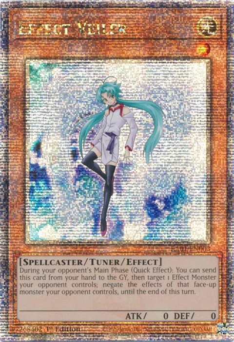 Effect Veiler Quarter Century Secret Rare RA01-EN003 Yu-Gi-Oh card from 25th Anniversary Rarity Collection