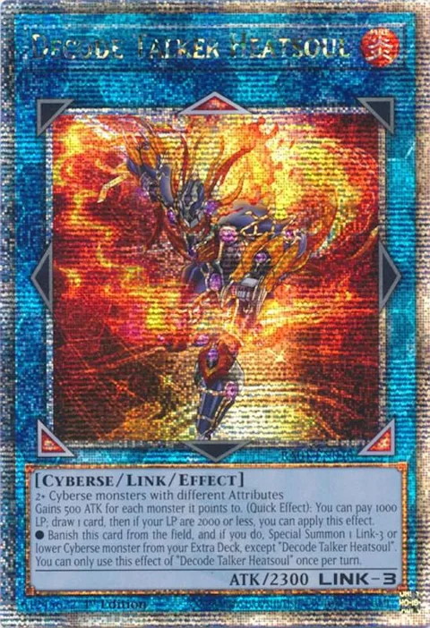 Decode Talker Heatsoul Quarter Century Secret Rare RA01-EN048 Yu-Gi-Oh card from 25th Anniversary Rarity Collection