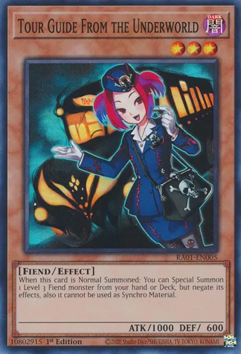Tour Guide From the Underworld RA01-EN005 Yu-Gi-Oh card from 25th Anniversary Rarity Collection