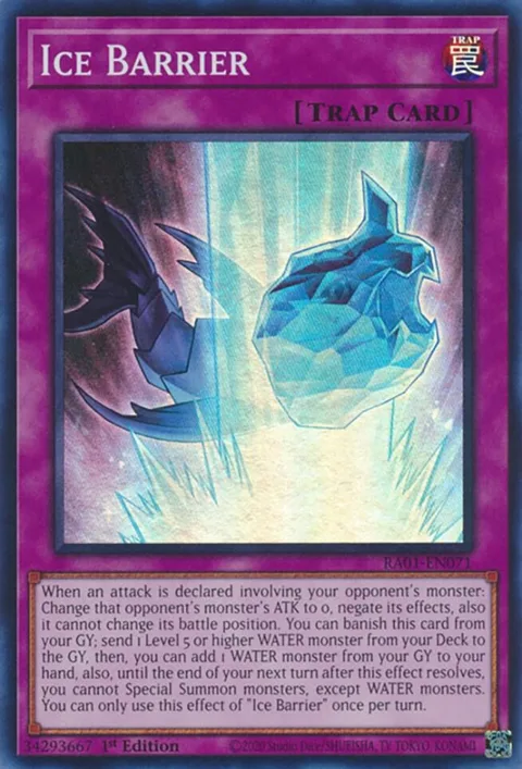 Ice Barrier RA01-EN071 Yu-Gi-Oh card from 25th Anniversary Rarity Collection