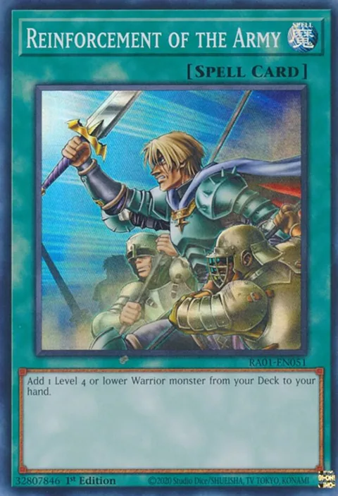 Reinforcement of the Army RA01-EN051 Yu-Gi-Oh card from 25th Anniversary Rarity Collection