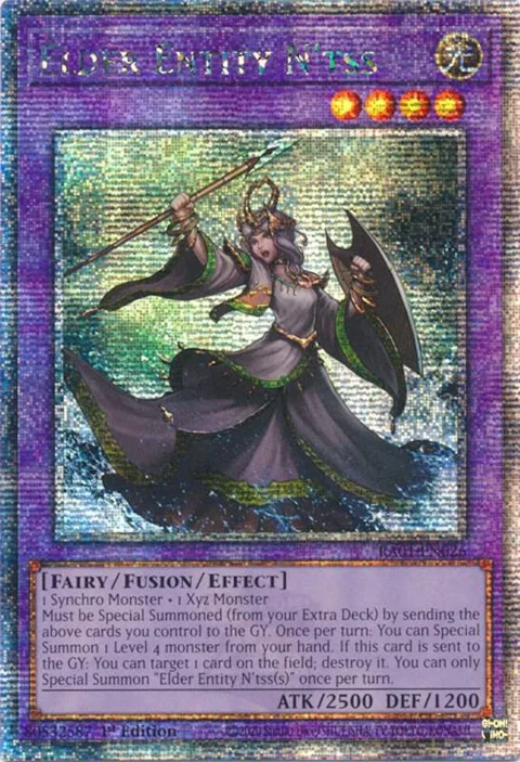 Elder Entity N'tss Quarter Century Secret Rare RA01-EN026 Yu-Gi-Oh card from 25th Anniversary Rarity Collection