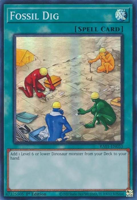 Fossil Dig RA01-EN053 Yu-Gi-Oh card from 25th Anniversary Rarity Collection