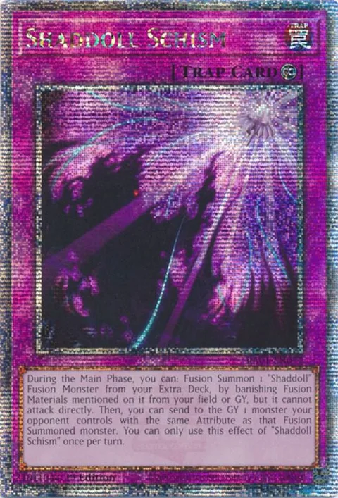 Shaddoll Schism Quarter Century Secret Rare RA01-EN077 Yu-Gi-Oh card from 25th Anniversary Rarity Collection