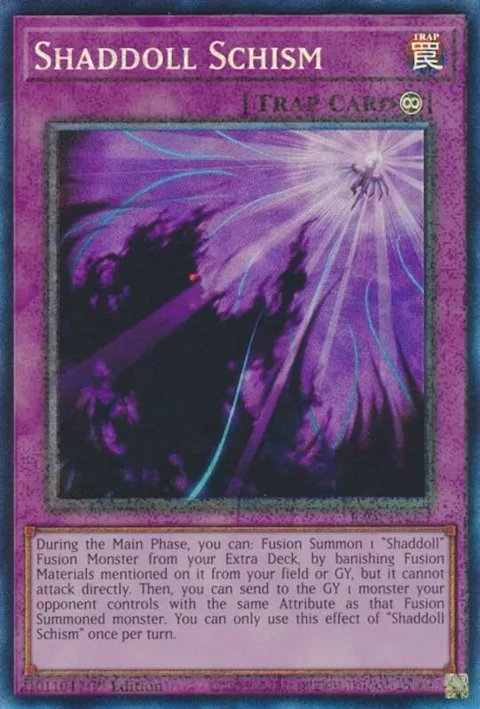 Shaddoll Schism Prismatic Collector's Rare RA01-EN077 Yu-Gi-Oh card from 25th Anniversary Rarity Collection