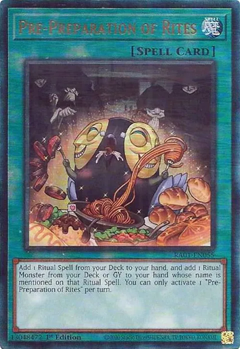 Pre-Preparation of Rites Prismatic Ultimate Rare RA01-EN055 Yu-Gi-Oh card from 25th Anniversary Rarity Collection