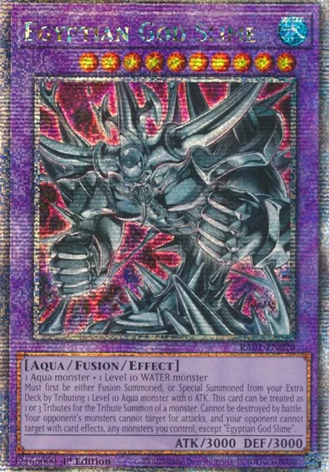 Egyptian God Slime Quarter Century Secret Rare RA01-EN029 Yu-Gi-Oh card from 25th Anniversary Rarity Collection