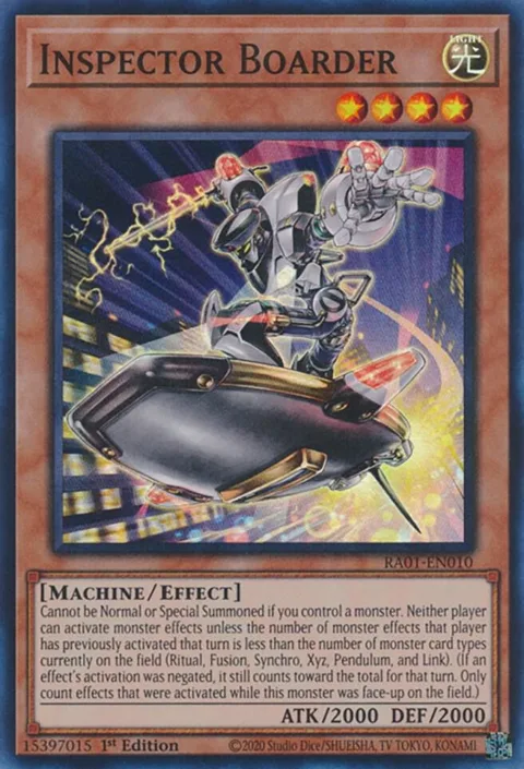 Inspector Boarder RA01-EN010 Yu-Gi-Oh card from 25th Anniversary Rarity Collection
