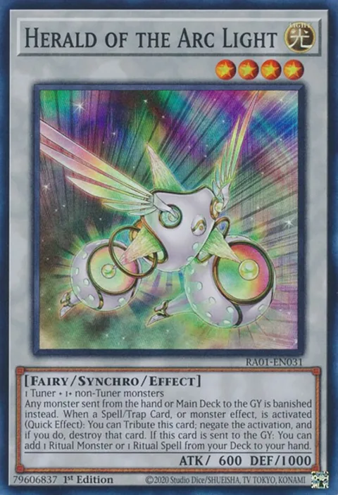 Herald of the Arc Light RA01-EN031 Yu-Gi-Oh card from 25th Anniversary Rarity Collection
