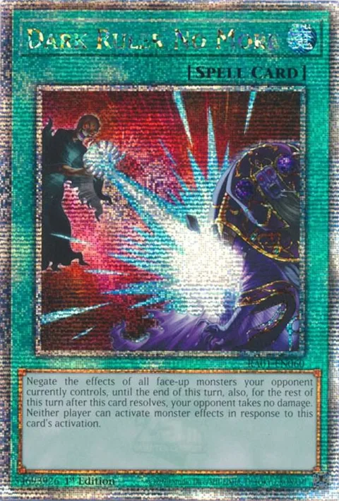 Dark Ruler No More Quarter Century Secret Rare RA01-EN060 Yu-Gi-Oh card from 25th Anniversary Rarity Collection