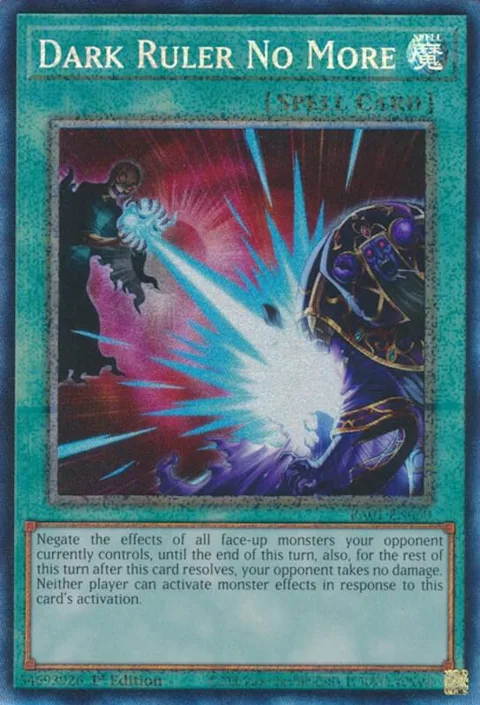 Dark Ruler No More Prismatic Collector's Rare RA01-EN060 Yu-Gi-Oh card from 25th Anniversary Rarity Collection
