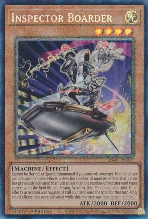 Inspector Boarder Prismatic Collector's Rare RA01-EN010 Yu-Gi-Oh card from 25th Anniversary Rarity Collection