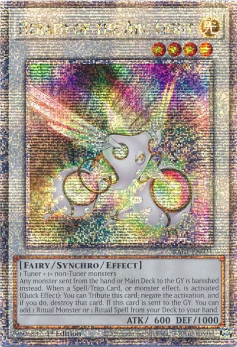 Herald of the Arc Light Quarter Century Secret Rare RA01-EN031 Yu-Gi-Oh card from 25th Anniversary Rarity Collection