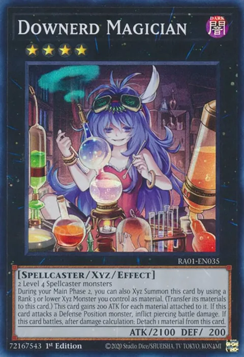Downerd Magician RA01-EN035 Yu-Gi-Oh card from 25th Anniversary Rarity Collection