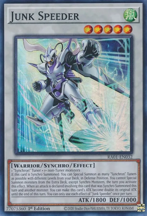 Junk Speeder RA01-EN032 Yu-Gi-Oh card from 25th Anniversary Rarity Collection