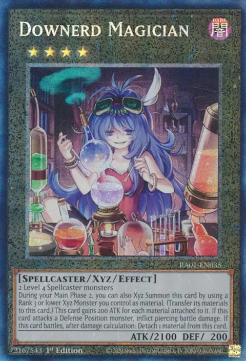 Downerd Magician Prismatic Collector's Rare RA01-EN035 Yu-Gi-Oh card from 25th Anniversary Rarity Collection