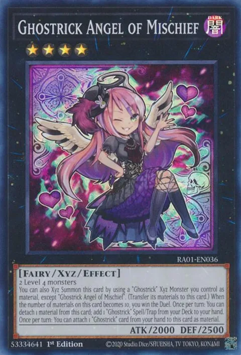 Ghostrick Angel of Mischief RA01-EN036 Yu-Gi-Oh card from 25th Anniversary Rarity Collection