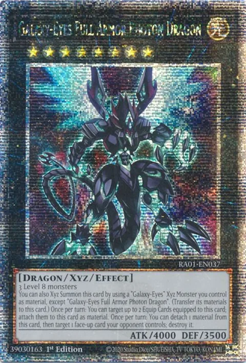 Galaxy-Eyes Full Armor Photon Dragon Quarter Century Secret Rare RA01-EN037 Yu-Gi-Oh card from 25th Anniversary Rarity Collection