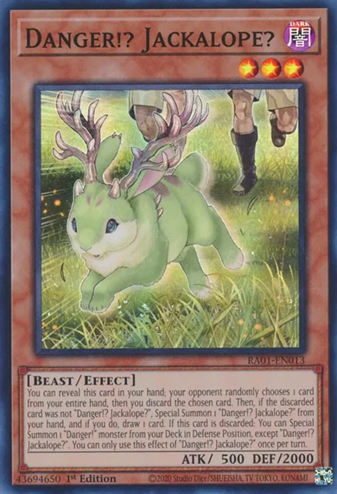 Danger!? Jackalope? RA01-EN013 Yu-Gi-Oh card from 25th Anniversary Rarity Collection