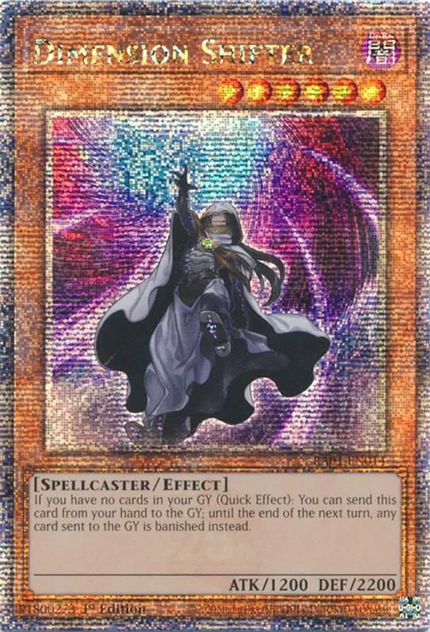 Dimension Shifter Quarter Century Secret Rare RA01-EN014 Yu-Gi-Oh card from 25th Anniversary Rarity Collection