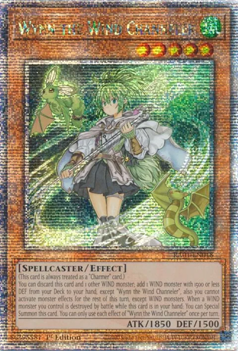 Wynn the Wind Channeler Quarter Century Secret Rare RA01-EN018 Yu-Gi-Oh card from 25th Anniversary Rarity Collection