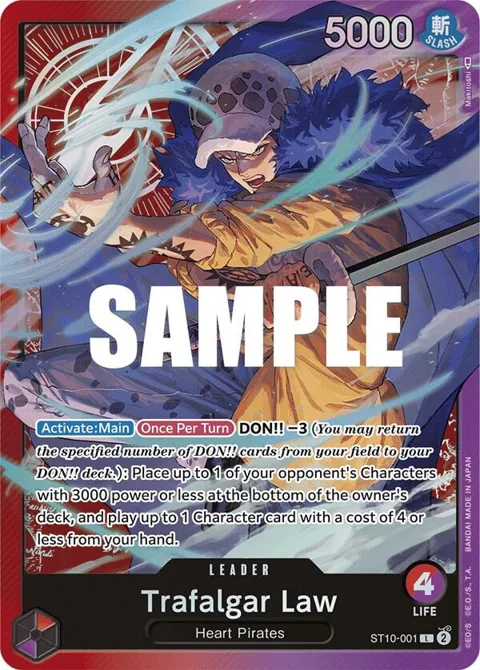 Trafalgar Law ST10-001 One Piece card from Ultra Deck: The Three Captains