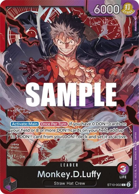 Monkey.D.Luffy ST10-002 One Piece card from Ultra Deck: The Three Captains