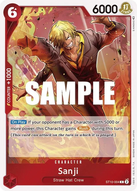 Sanji ST10-004 ST10 One Piece card from Ultra Deck: The Three Captains