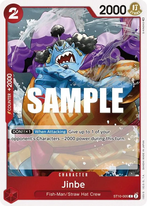 Jinbe ST10-005 One Piece card from Ultra Deck: The Three Captains