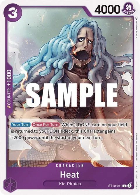 Heat ST10-011 One Piece card from Ultra Deck: The Three Captains