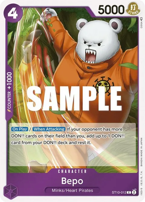 Bepo ST10-012 One Piece card from Ultra Deck: The Three Captains