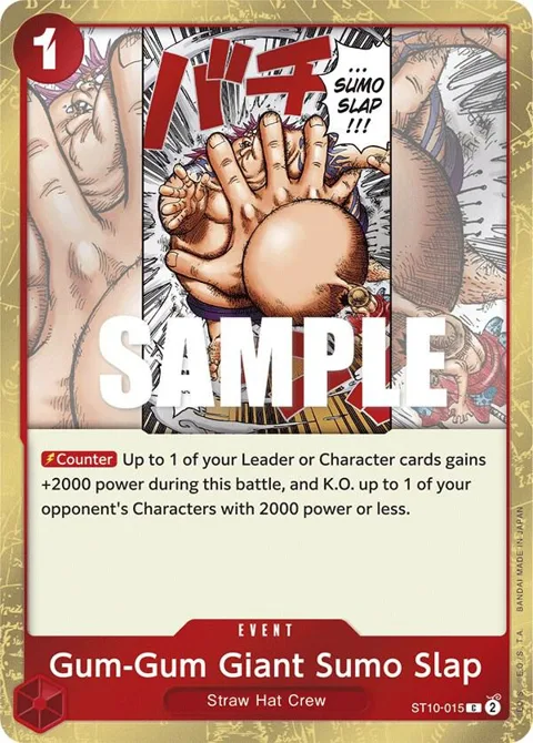 Gum-Gum Giant Sumo Slap ST10-015 One Piece card from Ultra Deck: The Three Captains