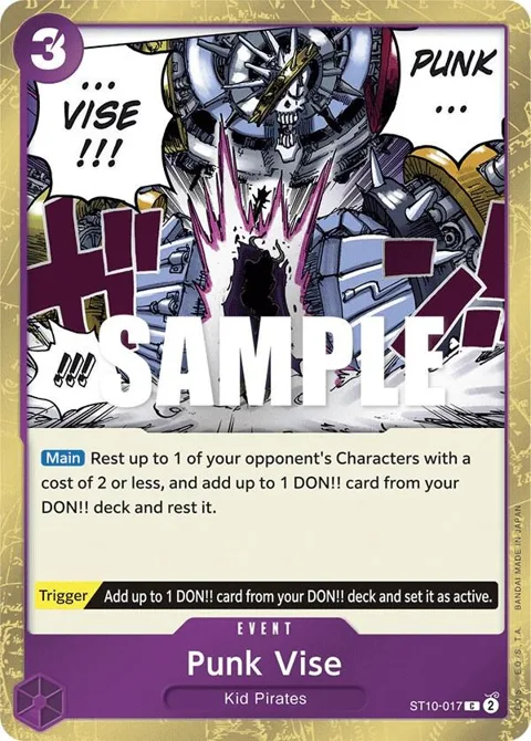 Punk Vise ST10-017 One Piece card from Ultra Deck: The Three Captains