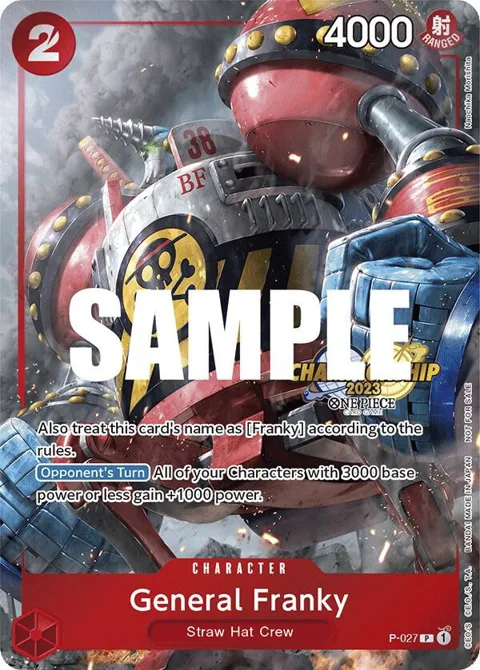 General Franky CS 2023 Event Pack P-027 One Piece card from One Piece Promotion Cards