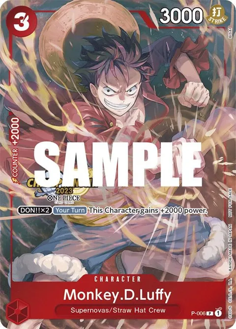 Monkey.D.Luffy CS 2023 Celebration Pack P-006 One Piece card from One Piece Promotion Cards
