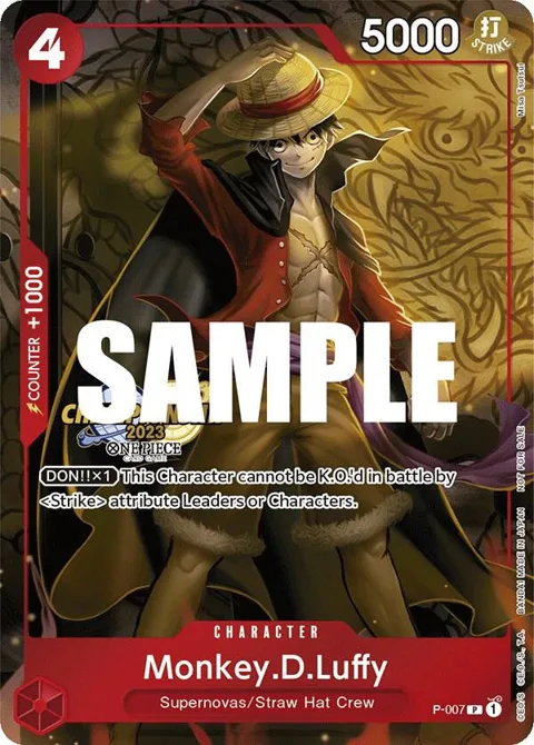 Monkey.D.Luffy CS 2023 Celebration Pack P-007 One Piece card from One Piece Promotion Cards