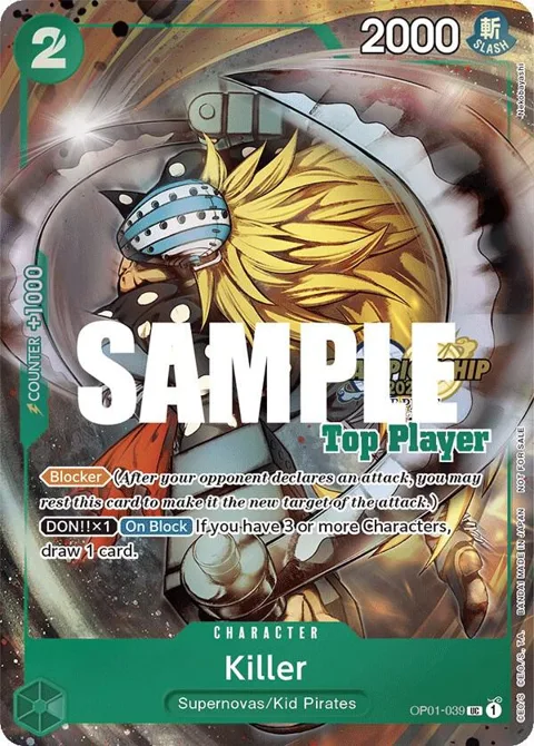 Killer CS 2023 Top Players Pack OP01-039 One Piece card from One Piece Promotion Cards