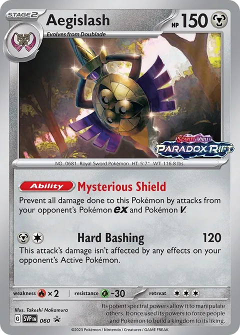 Aegislash - 060 Prerelease #060 Holofoil Pokémon card from Scarlet & Violet Promo Cards