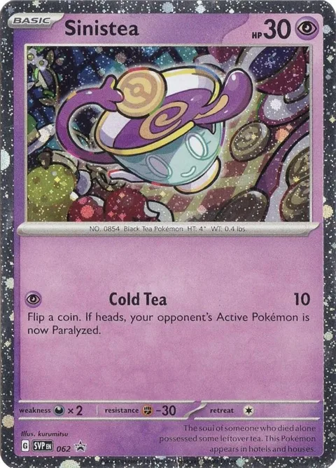 Sinistea #062 Holofoil Pokémon card from Scarlet & Violet Promo Cards
