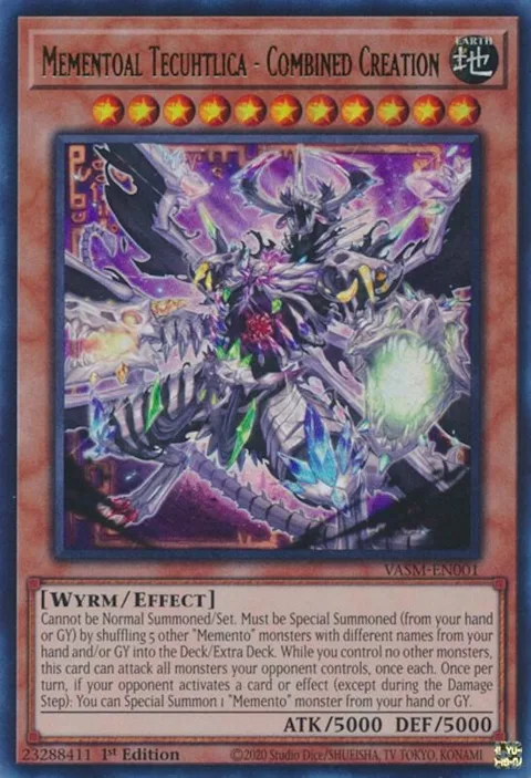 Mementoal Tecuhtlica - Combined Creation VASM-EN001 Yu-Gi-Oh card from Valiant Smashers