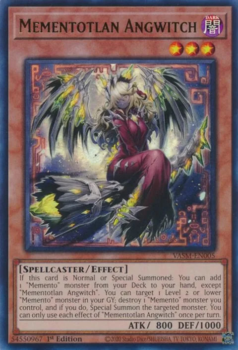 Mementotlan Angwitch VASM-EN005 Yu-Gi-Oh card from Valiant Smashers