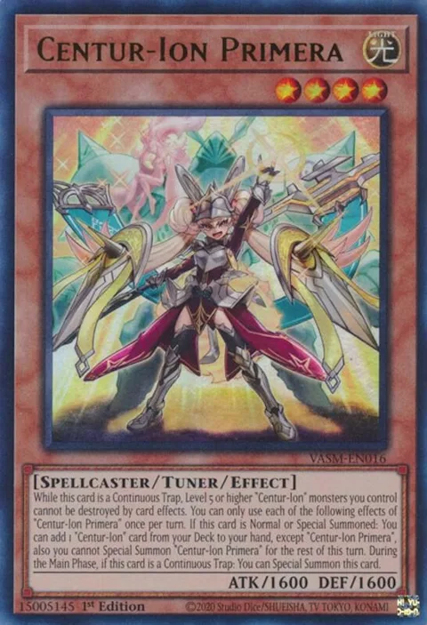 Centur-Ion Primera VASM-EN016 Yu-Gi-Oh card from Valiant Smashers