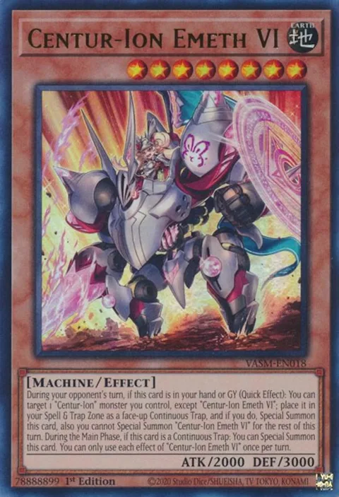 Centur-Ion Emeth VI VASM-EN018 Yu-Gi-Oh card from Valiant Smashers