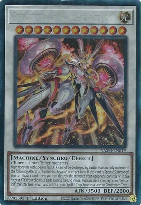 Centur-Ion Legatia Collector's Rare VASM-EN019 Yu-Gi-Oh card from Valiant Smashers
