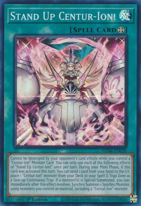Stand Up Centur-Ion! VASM-EN020 Yu-Gi-Oh card from Valiant Smashers