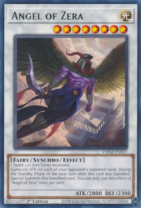 Angel of Zera VASM-EN027 Yu-Gi-Oh card from Valiant Smashers